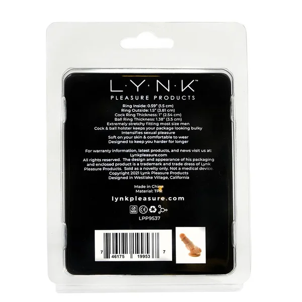 Performance Cock Ring & Ball Stretcher Clear by Lynk Pleasure — image 7 of 8