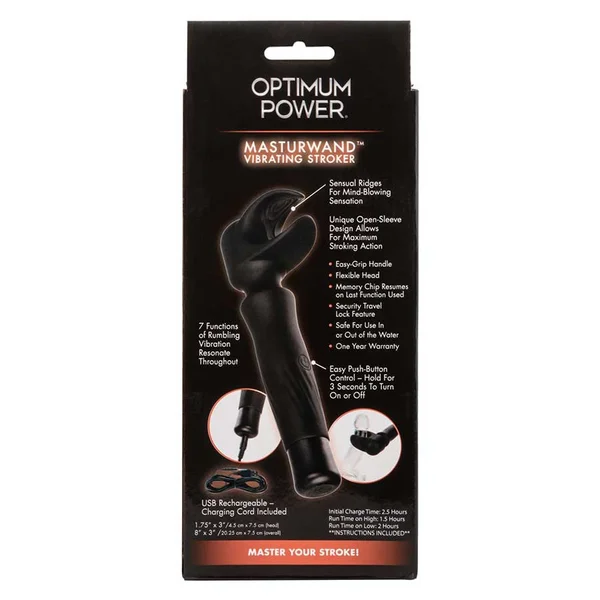 Optimum Power Masturwand Vibrating Stroker Rechargeable Masturbator by Calexotics — image 11 of 15