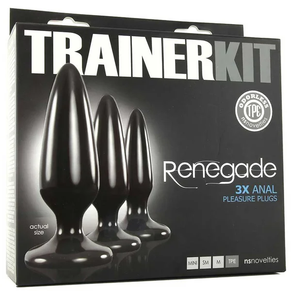 Renegade 3X Anal Trainer Pleasure Plug Kit Black by NS Novelties — image 6 of 7