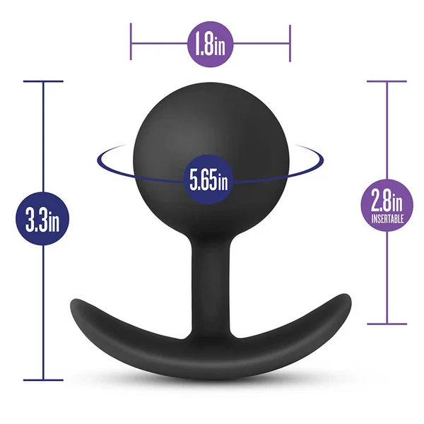 Anal Adventures Platinum Silicone Vibra Plug Black by Blush Novelties — image 6 of 7