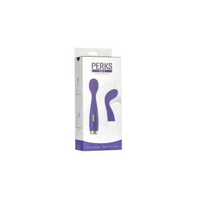 Perks Ex 1 Clitoral Stimulating Wand and G Spot Vibrator Purple