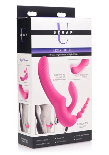 Regal Rider Vibrating Strapless Triple G Dildo — image 4 of 8
