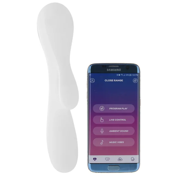Satisfyer Mono Flex Rechargeable Waterproof App Enabled Rabbit Vibrator - White
