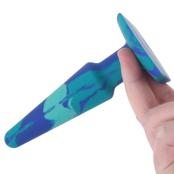 A-Play Groovy Silicone 5" Anal Plug By Doc Johnson - Ocean