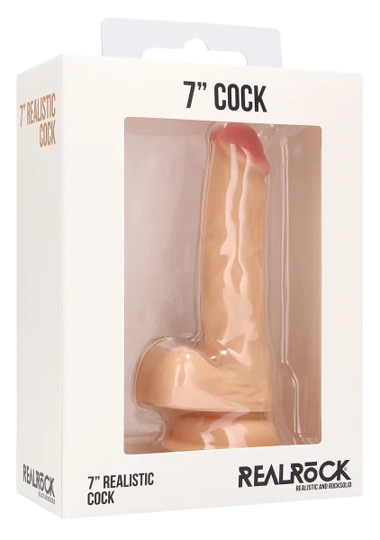 RealRock Ultra Silicone Dildo with Balls - 7" — image 8 of 25