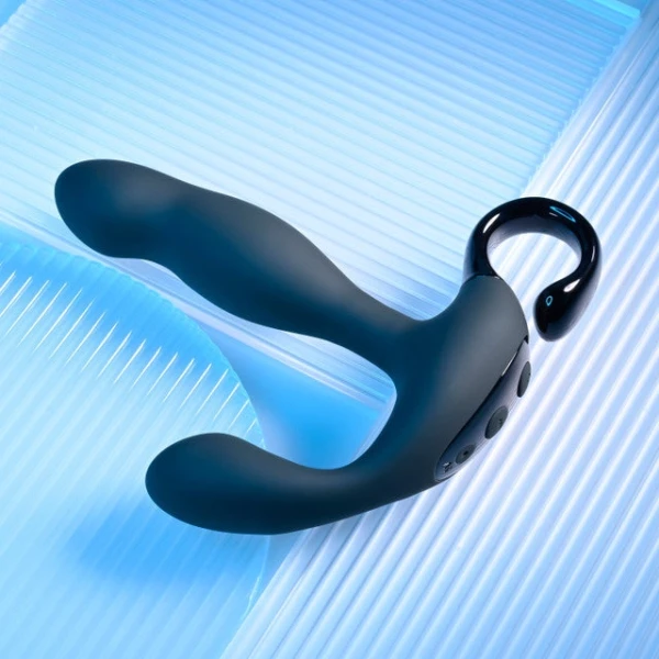 Playboy Pleasure Come Hither Silicone Rechargeable Vibrating Prostate Massager With Remote - Black