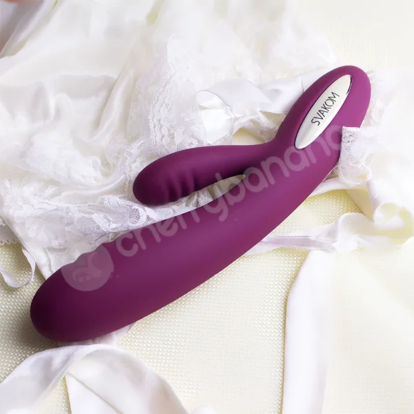 Svakom Adonis Purple Heating Waterproof Ribbed Rabbit Vibrator
