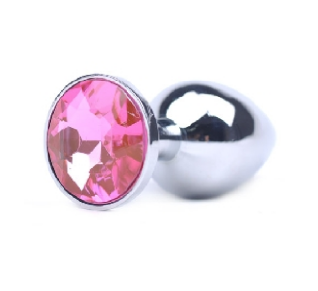 Metal Butt Plug Pink Small