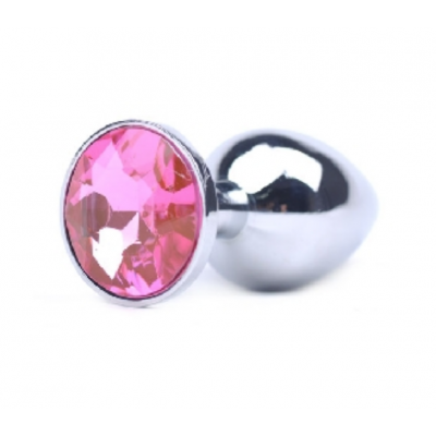 Metal Butt Plug Pink Small