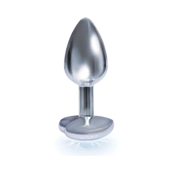 The 9's The Silver Starter Bejeweled Heart Stainless Steel Plug — image 10 of 13