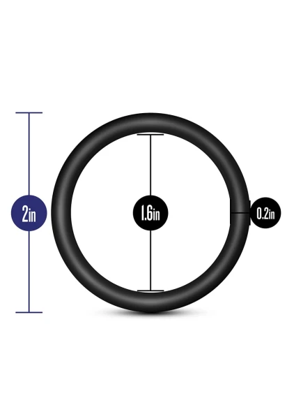 Performance VS3 Pure Premium Large Silicone Cock Rings By Blush Novelties - Black