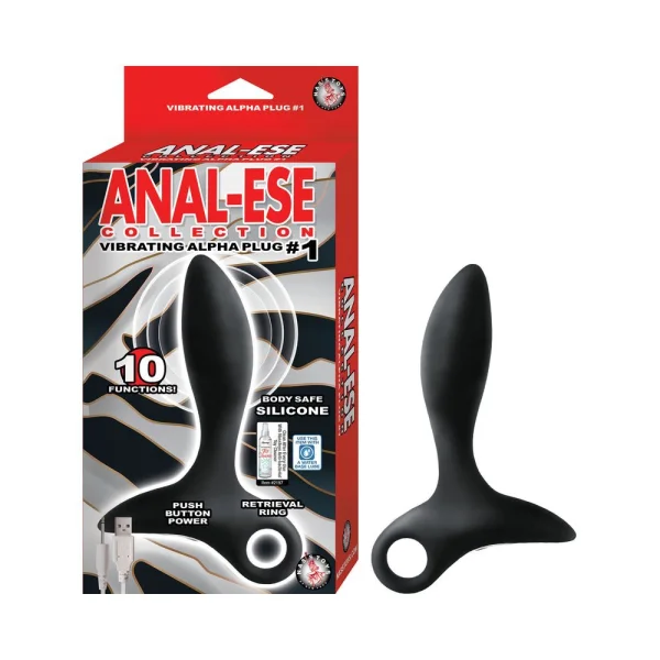 Anal-ese Collection Vibrating Alpha Plug #1 - Black — image 5 of 5