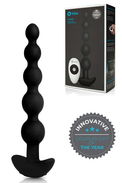 B-Vibe 3 Motor Vibrating Silicone 8.2" Anal Beads with Remote