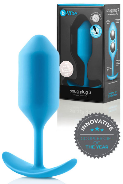 B-Vibe Weighted Silicone 4.7" Snug Butt Plug 3 (180g)