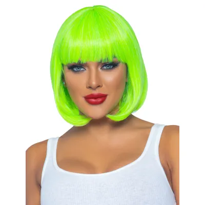 12 Inch Short Bob Wig Neon Green