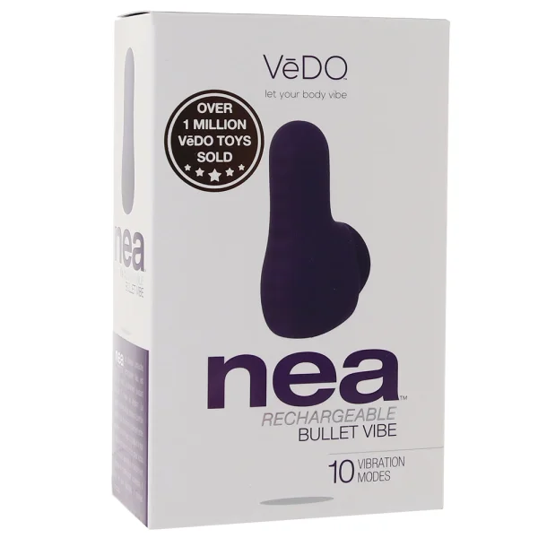 NEA Rechargeable Silicone Waterproof Vibrating Finger Bullet  by VeDO - Deep Purple