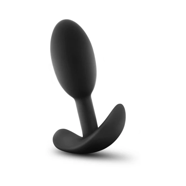 Blush Anal Adventures Platinum Silicone Vibra Slim Plug Small - Black