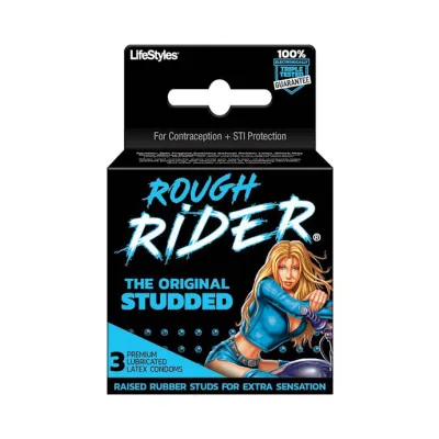 Lifestyles Rough Rider Studded Condoms 3 Pack