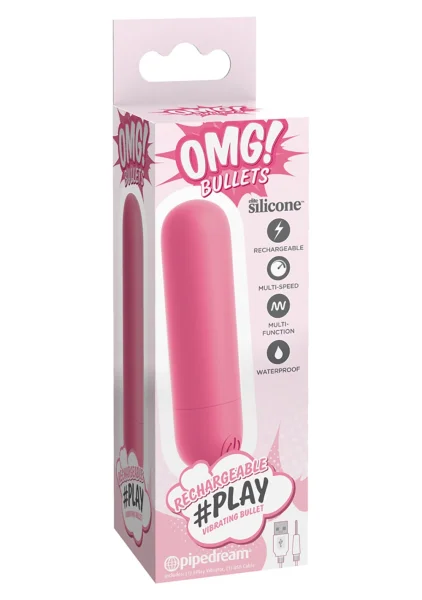 Omg! Bullets Play Rechargeable Vibrating Bullet - Pink