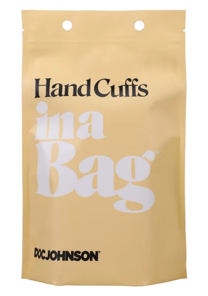 In A Bag Vegan Leather Handcuffs By Doc Johnson
