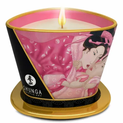 Shunga Soy Based Massage Candle Rose Petals