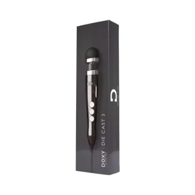 Personal Massagers Doxy Die Cast 3 Compact Wand Vibrator Disco Black