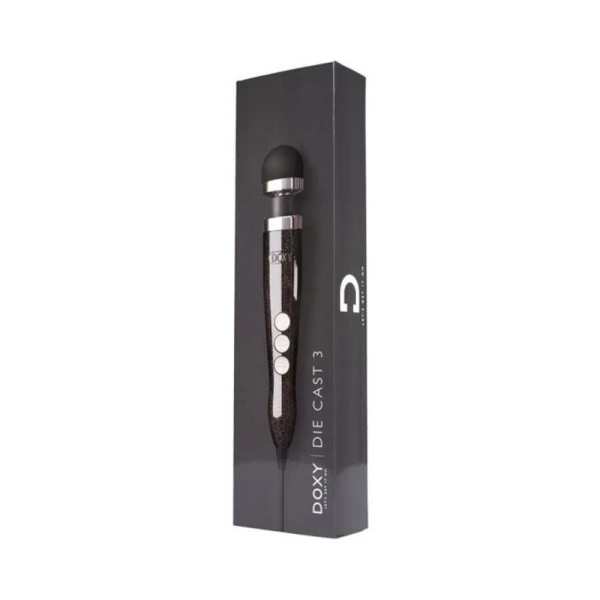 Personal Massagers: Doxy Die Cast 3 Compact Wand Vibrator Disco Black