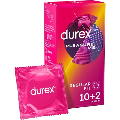 Durex Pleasure Me Latex Condoms Regular Fit Pack of 10 2