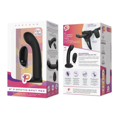 Pegasus 6 Inch P Spot G Spot Peg Black
