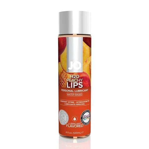 System Jo H2O Peachy Lips - Water-Based Flavored Lube | 1oz
