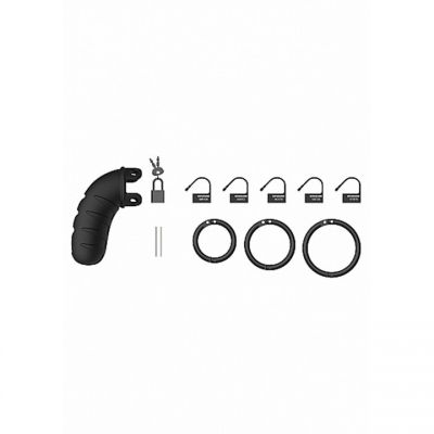 Man Cage Black Silicone Chastity Cock Cage 4 2 Inch