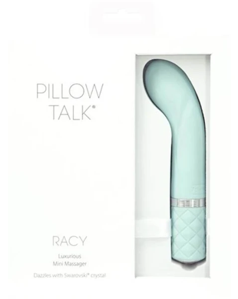 Pillow Talk Racy Mini Massager - Teal - 5 Inch