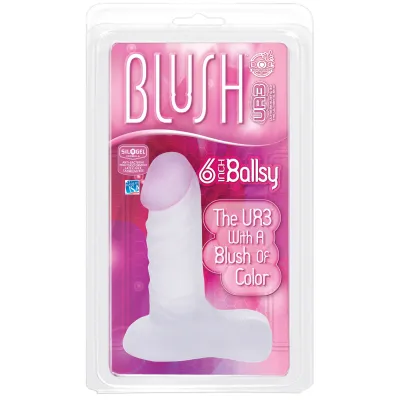 Blush 6 inch Ultraskyn UR3 Ballsy Cock w Berry Head