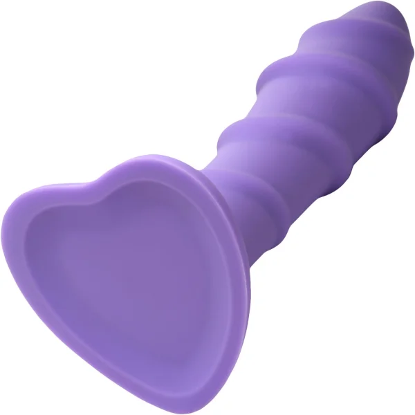 Simply Sweet Swirl 7" Silicone Suction Cup Dildo - Purple