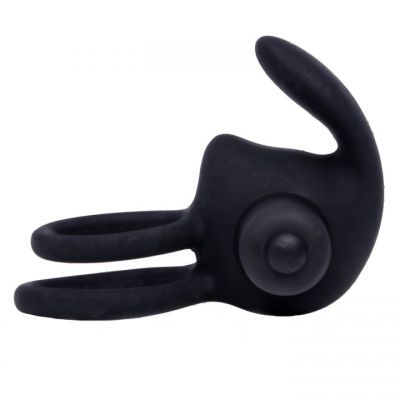 Bondara Buzz Bunny 10 Function Vibrating Double Cock Ring