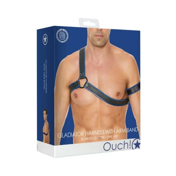 Ouch Gladiator Harness - Blue
