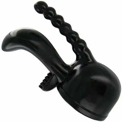 3Teez Triple Pleasure Wand Attachment by Wand Essentials Black
