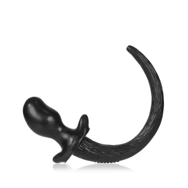 Oxballs Silicone Puppy Tail Anal Plug - Pug, Black — image 4 of 5