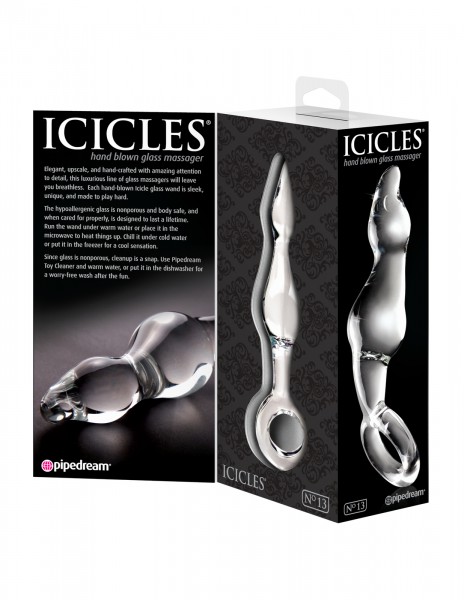 4.75" Curved Glass Butt Plug