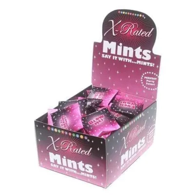 X Rated Mints 100 Piece p o p Display 3 1g Bags