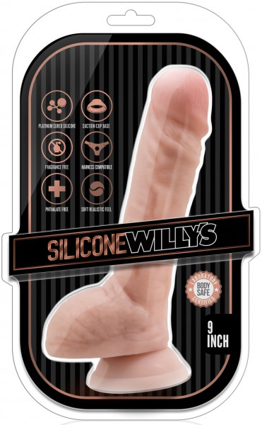 9" Vibrating Cock + Balls