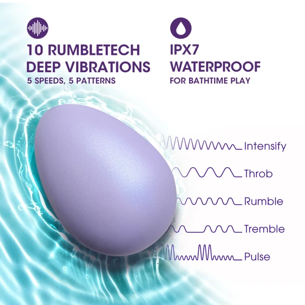 Wellness Serene Vibe Rechargeable Waterproof Silicone Vibrating Egg Massager By Blush