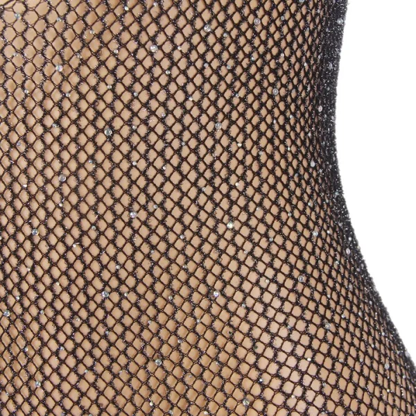 Bondara Flirt Off-the-Shoulder Crotchless Diamante Bodystocking