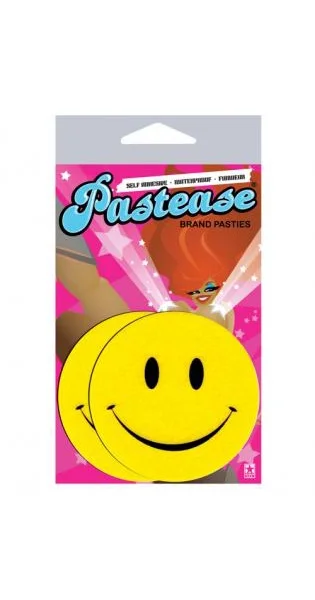 Smiley Face Yellow Pasties O/S — image 2 of 4