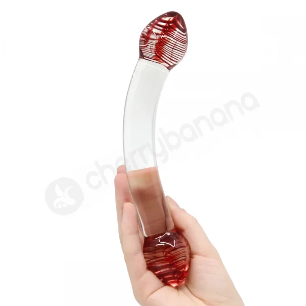 Daily Deal - 34% Off Crystal Pleasures Glass Red Head Lover Double Dildo