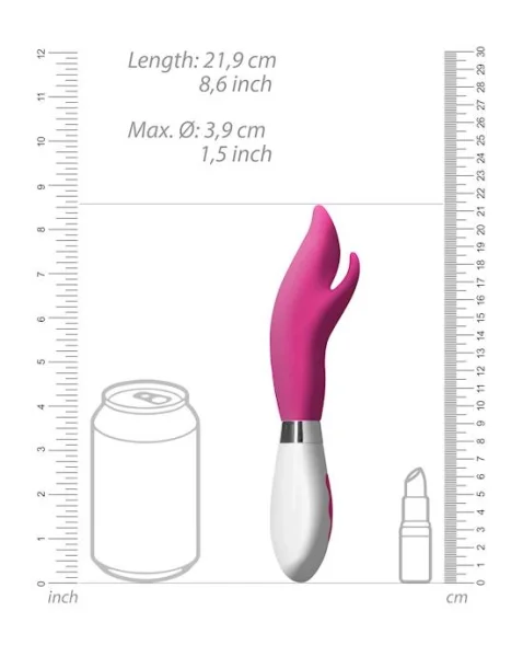 Athos Rechargeable Vibrator  - Pink - 8 Inch
