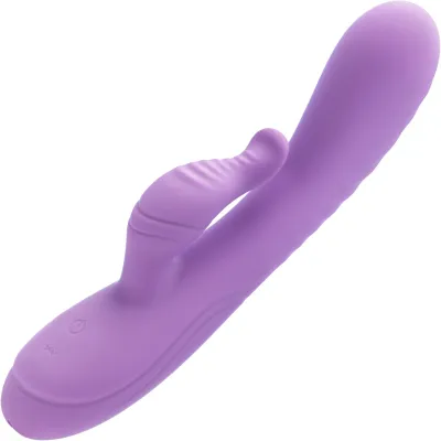 Evelyn Rechargeable Waterproof Silicone Dual Stimulation Vibrator By Blush Purple