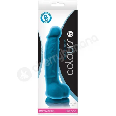 Colours Blue Dual Density 5 Silicone Dong