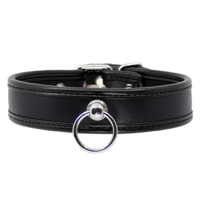 Love In Leather Padded Faux Leather Collar