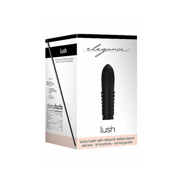Elegance Lush Turbo Rechargeable Bullet - Black